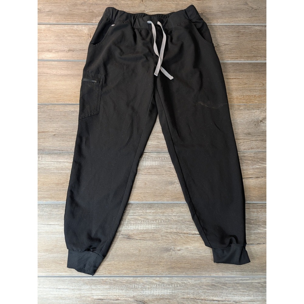 Figs Zamora Pants Womens L Black Jogger Scrub Stretch Wicking FIONx Athletic